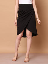 Exude Dramatic Drape, Draped Wrap Skirt